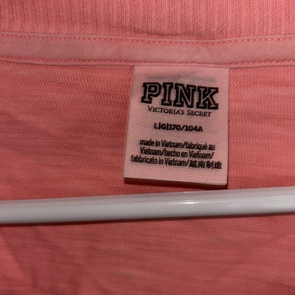 Pink Victoria’s Secret oversized crew neck casual top Sz L - Picture 4 of 12